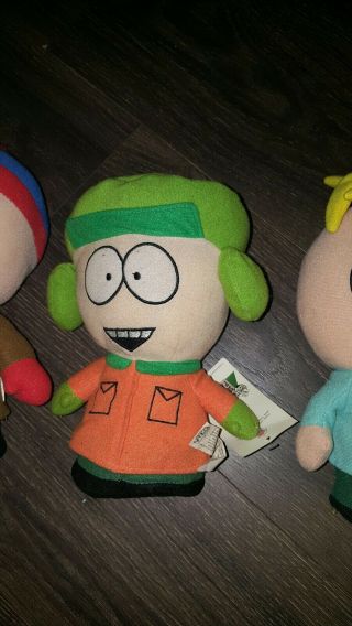 south park plush set Kyle,  butters & stan 7 to 9 inches tall. 2