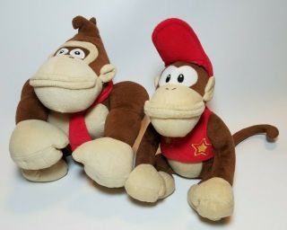 Nintendo Donkey Kong And Diddy Kong Plush Stuffed Animals Set Of 2
