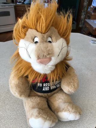 Dare Lion Plush Rare 1994 Daren Stuffed Animal Police Cops