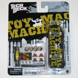 Tech Deck Toy Machine 96mm Fingerboard Skateboard Set Logo On Card