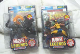 2 Marvel Legends Series Iii Toybiz Nib,  Wolverine & Ghost Rider