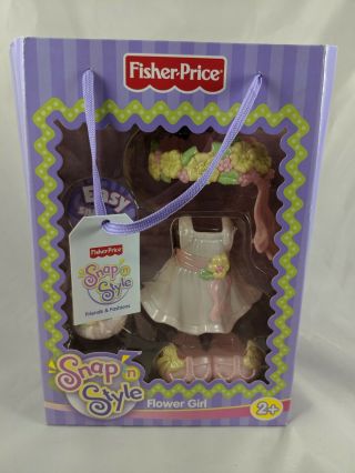 Fisher Price Snap N Style Flower Girl Doll Outfit