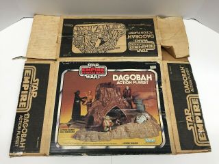 Star Wars Esb Vintage 1980 Dagobah Action Playset Box Only (no Toy) Kenner