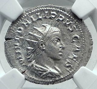 Philip Ii As Caesar Authentic Ancient 244ad Rome Silver Roman Coin Ngc Ms I81120