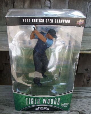 Upper Deck Tiger Woods 2000 British Open Champion Golf Figure Trading Card 7 "