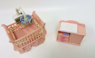 Fisher Price Loving Family Dollhouse Crib With Musical Mobile Changing Table 5 - A 2