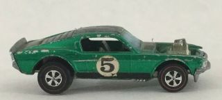 Vintage Hot Wheels Redline 1969 Boss Hoss Mustang Green Hong Kong Unrestored