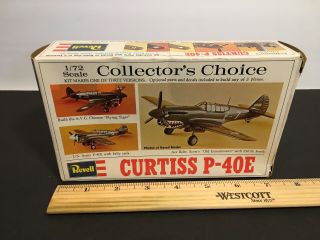 Vintage 1974 Revell Curtiss P - 40e 1/72 Scale Model
