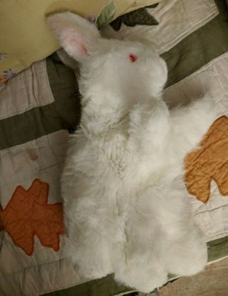 Vintage Country Critters Plush White Bunny Rabbit Hand Puppet,  S & S Sales