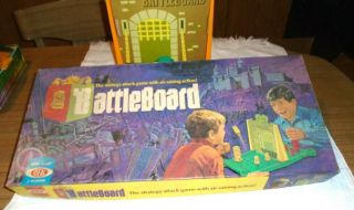 Vintage Ideal 1972 Battleboard Board Game No.  2058 - 6 Complete Box