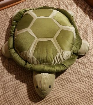 Pier 1 Imports Large Green Sea Turtle Stuffed Plush Animal Toy Pillow
