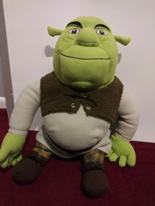 Shrek Jumbo Plush 29 " Stuffed Ogre Animal Dreamworks Large Toy Cuddle Pillow