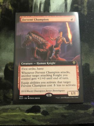 Fervent Champion (extended Art) Throne Of Eldraine Pack Fresh