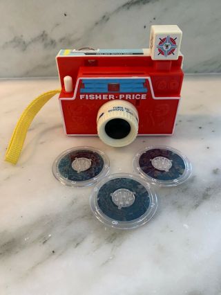 Fisher Price A 1968 Remake Changeable Picture Disc Camera With (3) Discs 2011