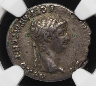 Claudius I With Agrippina Junior.  Ad 41 - 54.  Ar Fourree Denarius,  Ngc Vf