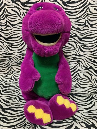 Barney Purple Dinosaur 16 " Plush Toy Stuffed Animal Vintage 1992 The Lyons Group