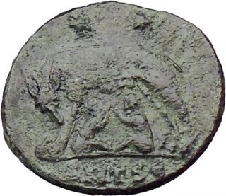 Constantine I The Great 330ad Ancient Roman Coin Romulus & Remus Wolf I30007