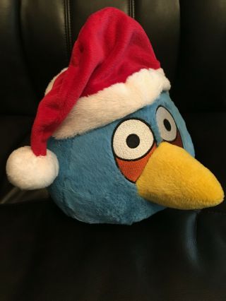 Angry Birds Plush Christmas Blue Bird Santa Hat 9 