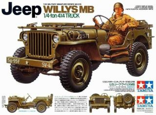 Tamiya 1/35 Jeep Willys Mb 1/4 Ton Truck W/driver Open Box