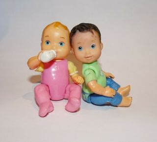 Fisher Price Loving Family Dollhouse Twin Baby Figures Boy And Girl