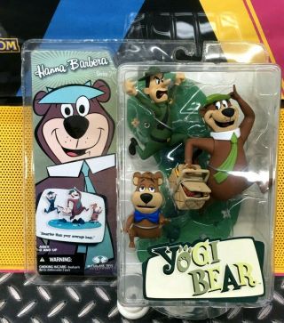 Hanna Barbera Figure Series Yogi Bear,  Boo Boo And Ranger Set By Mcfarlane Toys