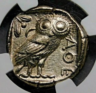 Ngc Ms 4/5 - 4/5 Attica,  Athens.  Stunning Tetradrachm 454 - 404 Bc Greek Silver Coin