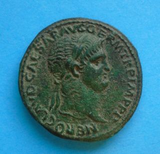 Roman Imperial Ae Sestertius Nero,  Ad.  54 - 68 Sesterce Port Of Ostia