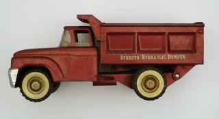 Vintage Collectible Structo Metal Red Hydraulic Dumper Truck Kids -