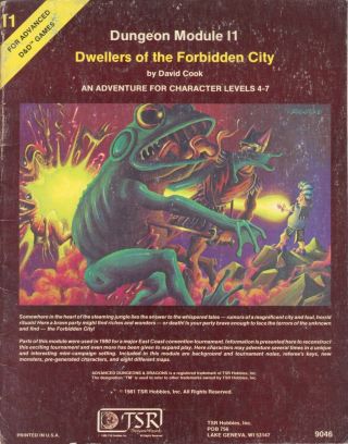 Dwellers Of The Forbidden City Dungeon Module I1