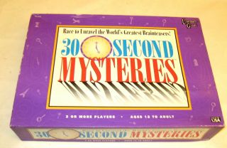 30 - Second Mysteries Game,  1995,  University Games,  Parts Factory