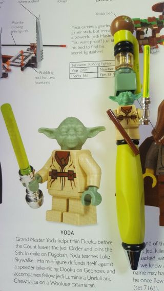 Lego Star Wars Yoda Minifigure Ballpoint Pen