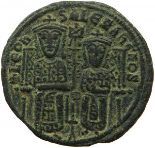 Byzantine Empire Leo Vi.  886 - 912 Follis Ratto 1875 Sh 003
