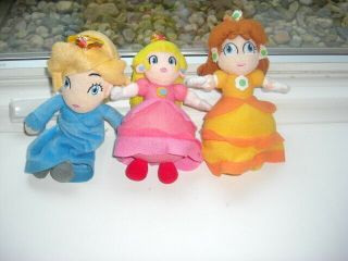 3 Mario Bros Mario Princess Peach Daisy Rosita Plush Doll Toy 8 Inch