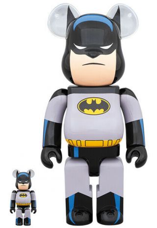 2019 Medicom Toy Be@rbrick Batman Animated 100 & 400 Bearbrick Kaws Dc Comics