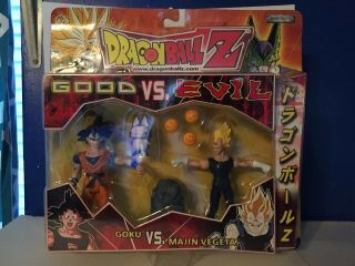 Dbz Jakks Bandai Dragon Ball Z 2 Packs Good Vs Evil Goku Majin Vegeta Figures