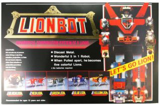 Voltron Lionbot 1980 Vintage Die Cast Taiwan Version Toy Robot Figure