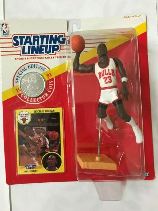 1991 Michael Jordan Kenner Starting Lineup Chicago Bulls Basketball Jumping Figu