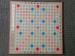 Vintage Scrabble Game Board 14 " X14 " Matte Finish Crafts/replacement