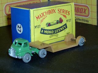 Matchbox Moko Lesney Bedford Low Loader 27 A2 Mw F - C Braces Sc4 Vnm Crafted Box