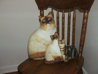 Stuffed Cat Animals (set Of 2) For All You Cat Lovers
