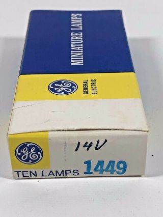 Nos Ge General Electric 1449 Ge1449 Miniature Toy Train Light Bulbs Lamps 14v