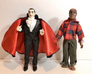 Mego Werewolf & Dracula 8” Action Figures Horror Displayed Only