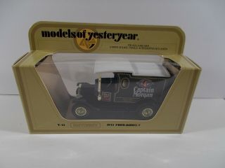 Matchbox Models Of Yesterday Y - 12 1912 Ford Model T Captain Morgan 1/35 Diecast