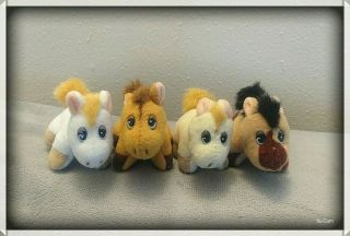 Galoob Pound Puppies Mini Horses Ponies Set Of 4 Vintage 1997