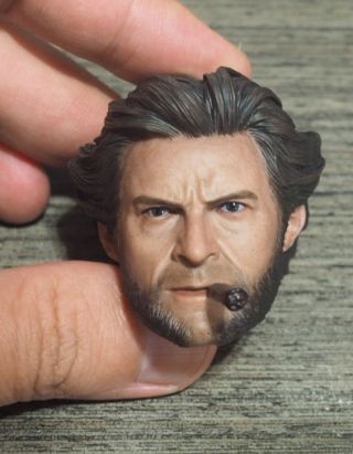 Eleven 1/6 Scale Wolverine Logan Hugh Jackman Head Sculpt With Cigar