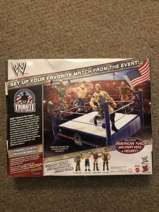 WWE Tribute To The Troops Mattel Spring Loaded Ring Playset Retro 2