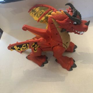 Fisher Price Imaginext Red Winged " Eagle Talon Castle Dragon " With Sounds (2012)