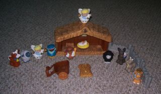 17 Pc Fisher Price Little People Nativity Christmas Story Musical Light Up Toys