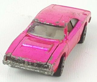 Hot Wheels Redline Rose Pink 1969 Custom Dodge Charger 1968 Mattel USA Rare Car 2