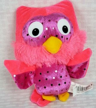 Pink Owl Big Eyes Classic Toy Company Plush 9 " Long Stuffed Animal